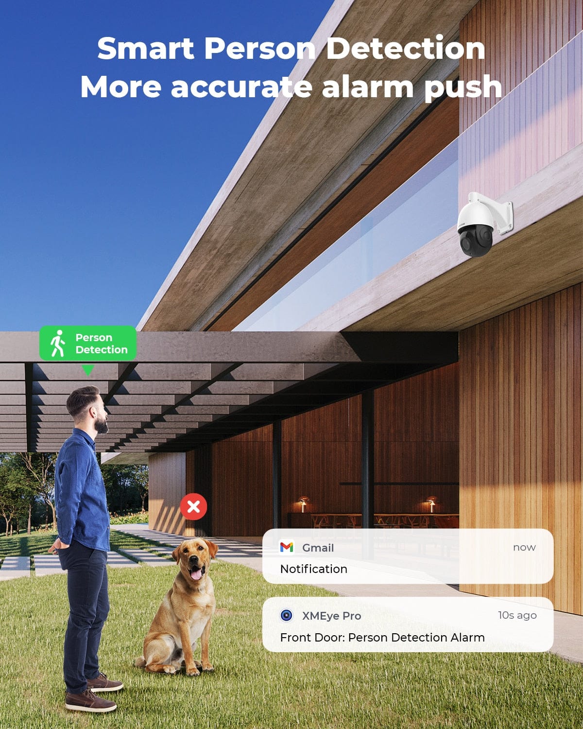 H.view 5MP 30X PoE PTZ Security Camera, Human Detection Security Cameras