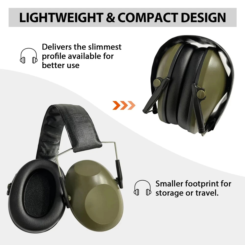 Hearing Protection Pro-Grade Soundproof Ear Muffs Hi-Vis & Safety