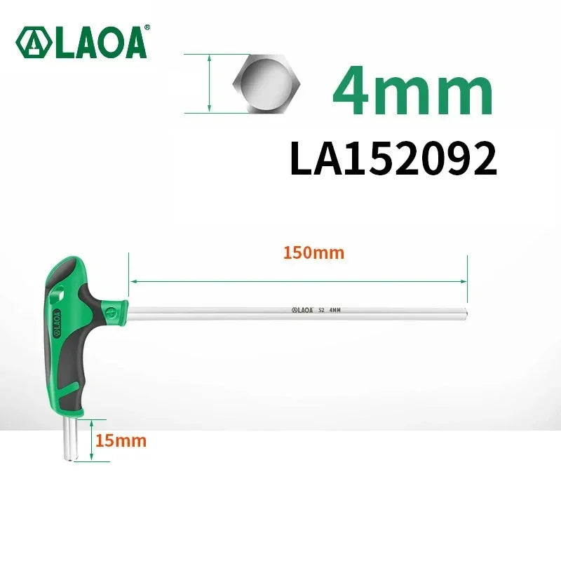 LAOA T-shaped Flat Head Hexagon Screwdriver Wrench tools