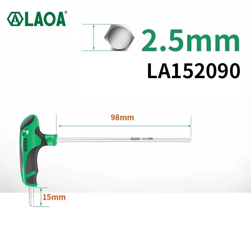 LAOA T-shaped Flat Head Hexagon Screwdriver Wrench tools