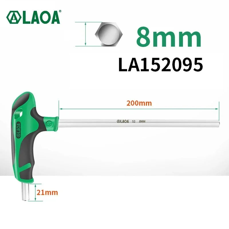 LAOA T-shaped Flat Head Hexagon Screwdriver Wrench tools