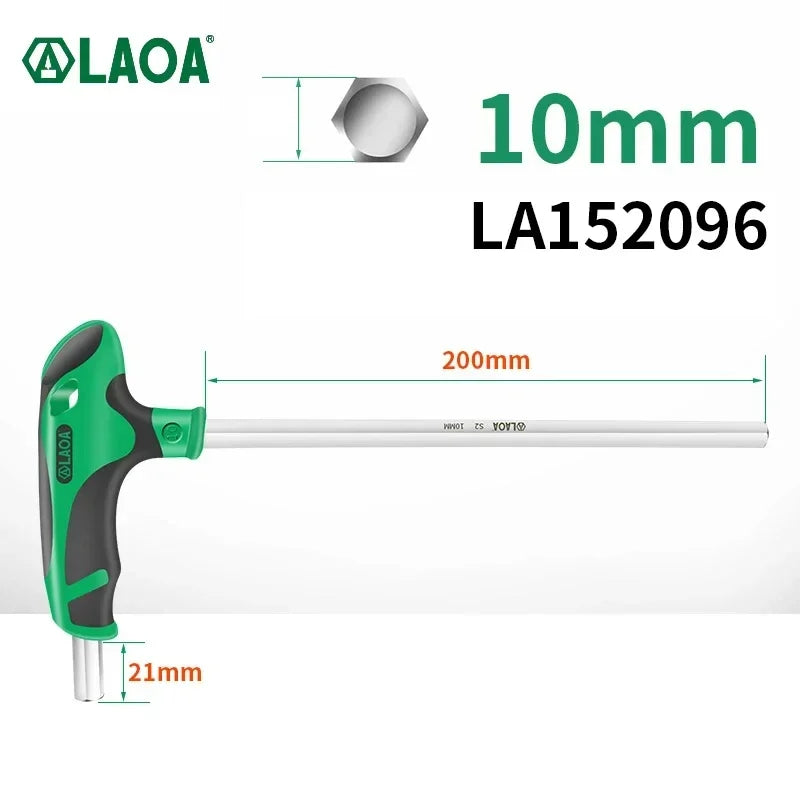 LAOA T-shaped Flat Head Hexagon Screwdriver Wrench tools