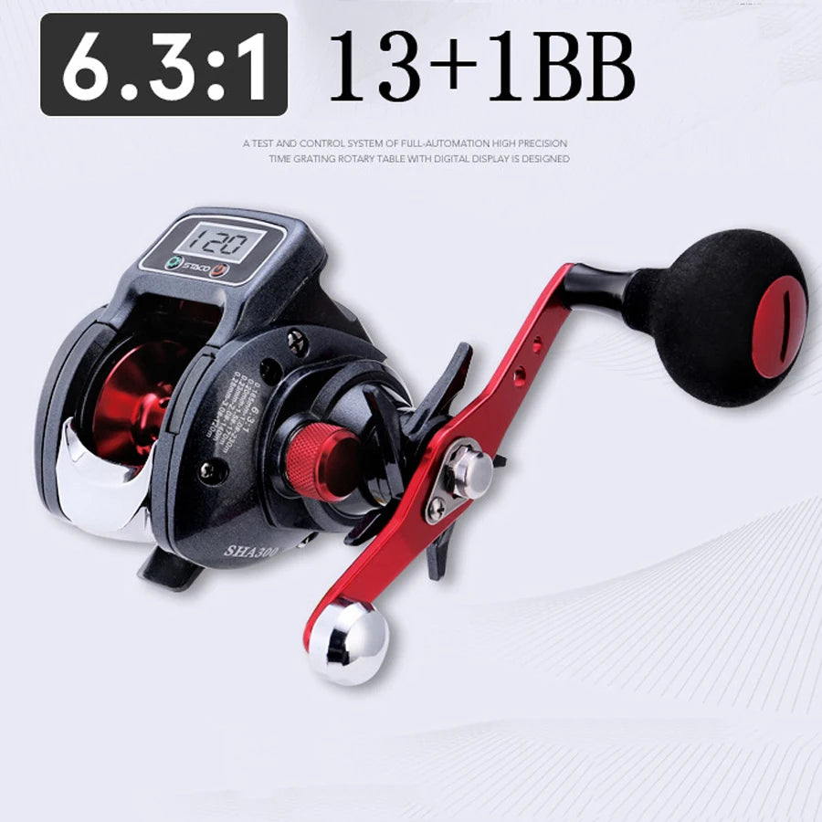 LED Line Counter Fishing Reel Left & Right Hand Marine & Fishing