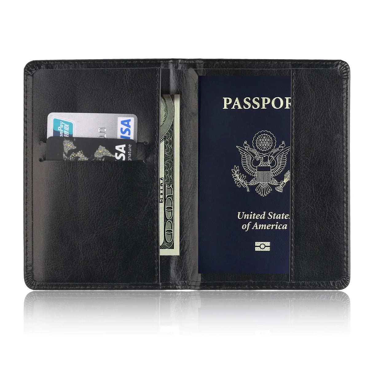 Leather Travel Passport Holder Cover Case Multi-card Slot Storage wallet outdoor equipment