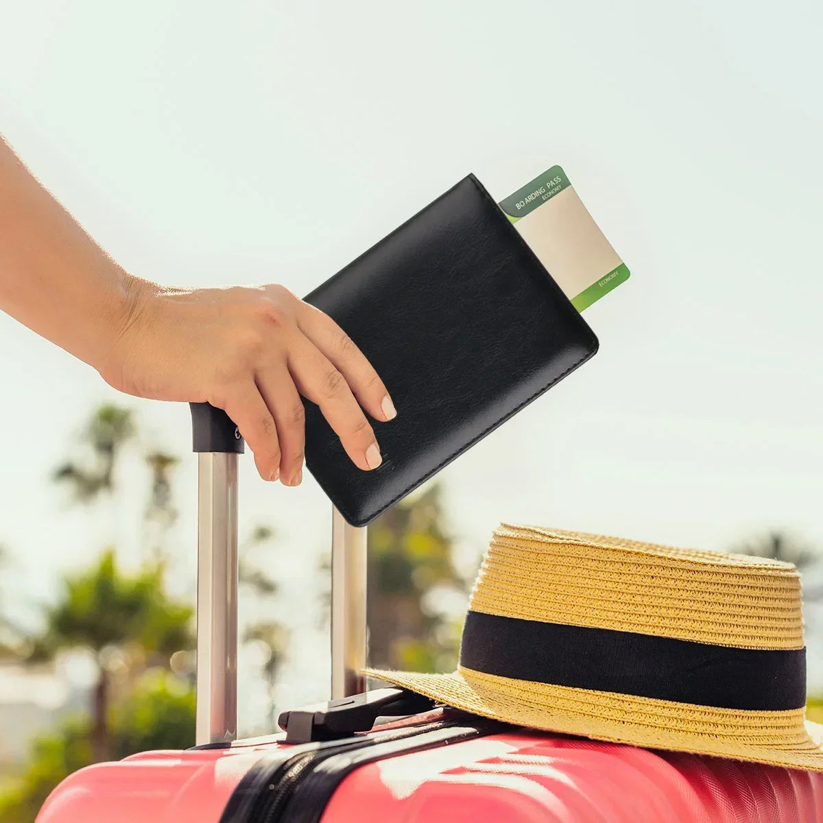 Leather Travel Passport Holder Cover Case Multi-card Slot Storage wallet outdoor equipment