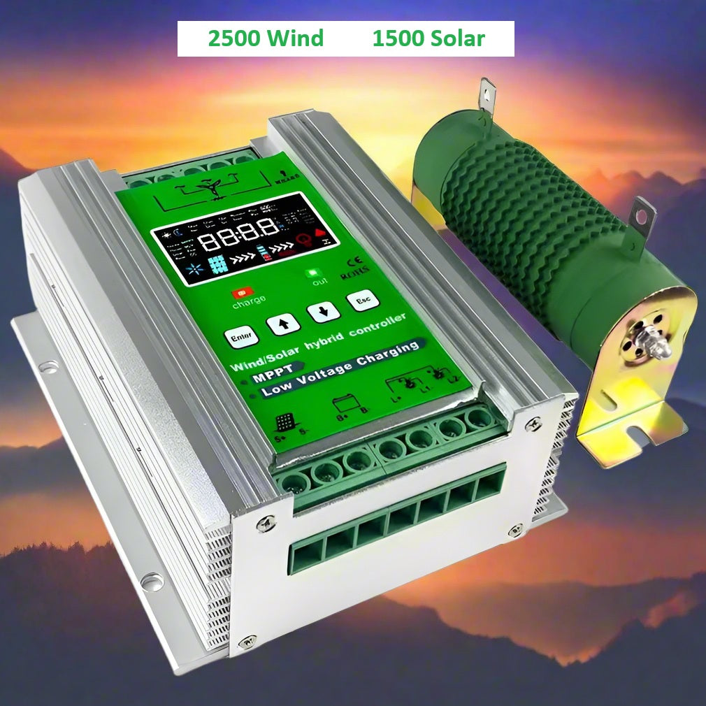 Mars 1kW-3kW Wind & Solar Hybrid MPPT Controller Lifepo4 Full Battery Display Wind Power