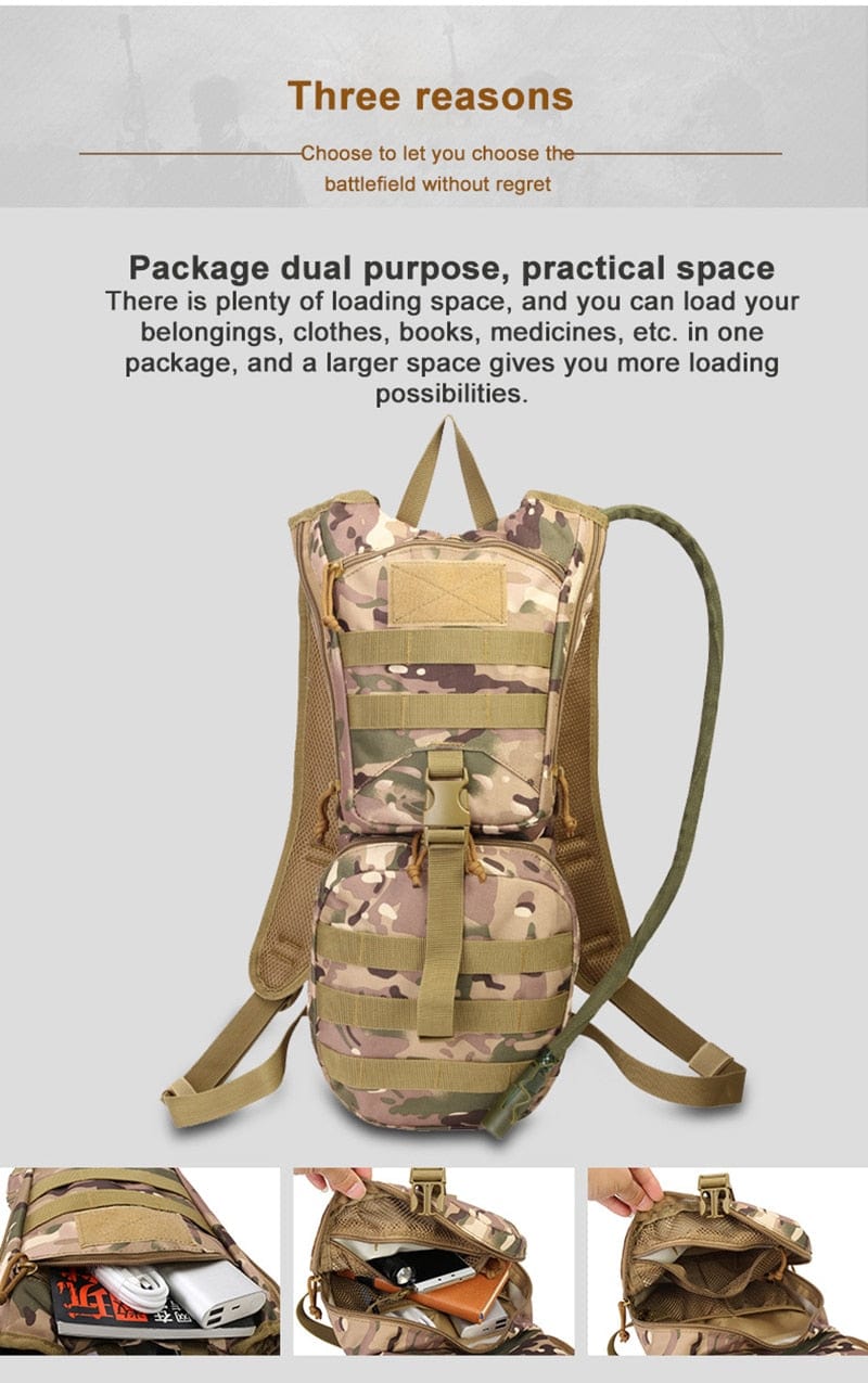 Molle Hydration Day Pack 3ltr TPU Water Bladder hydration backpacks