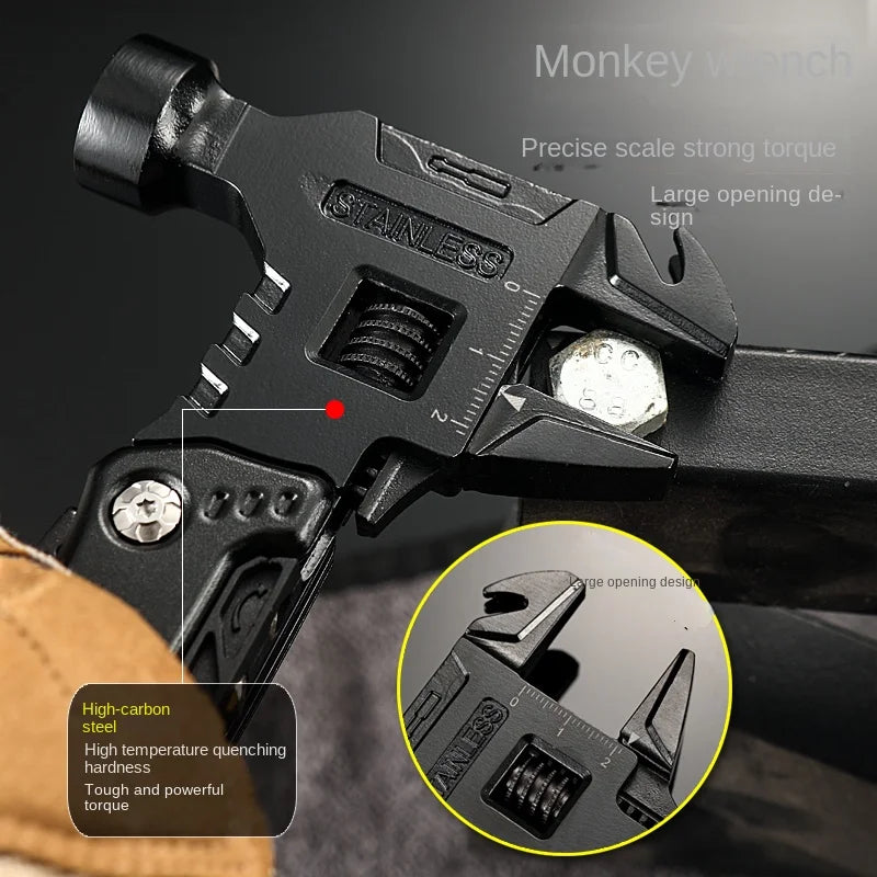 Multitool Pliers Hammer Adjustable Spanner Stainless Steel Multi-tools