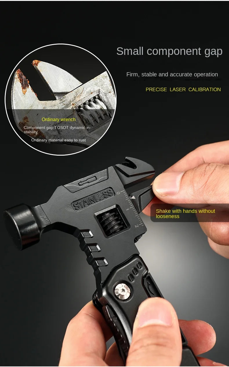 Multitool Pliers Hammer Adjustable Spanner Stainless Steel Multi-tools