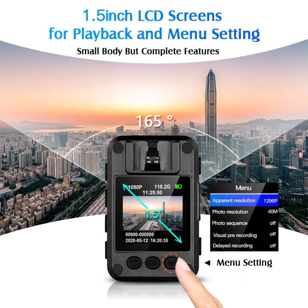 N9 Mini Full HD 1296P Body Mounted Camera Security Cameras