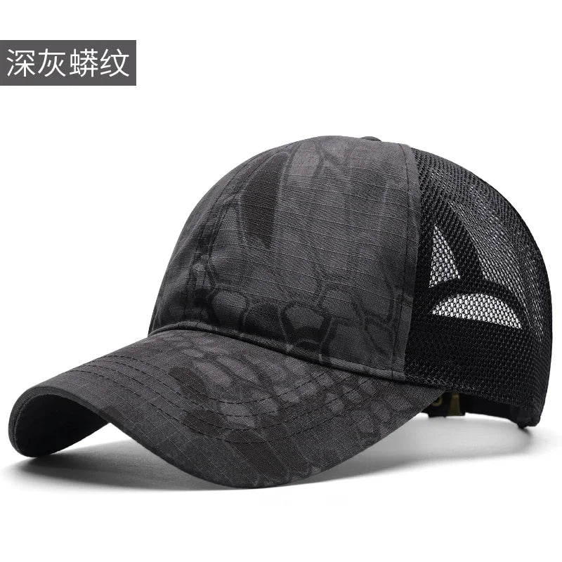 Outdoors light & thin Camo vented Caps tactical caps