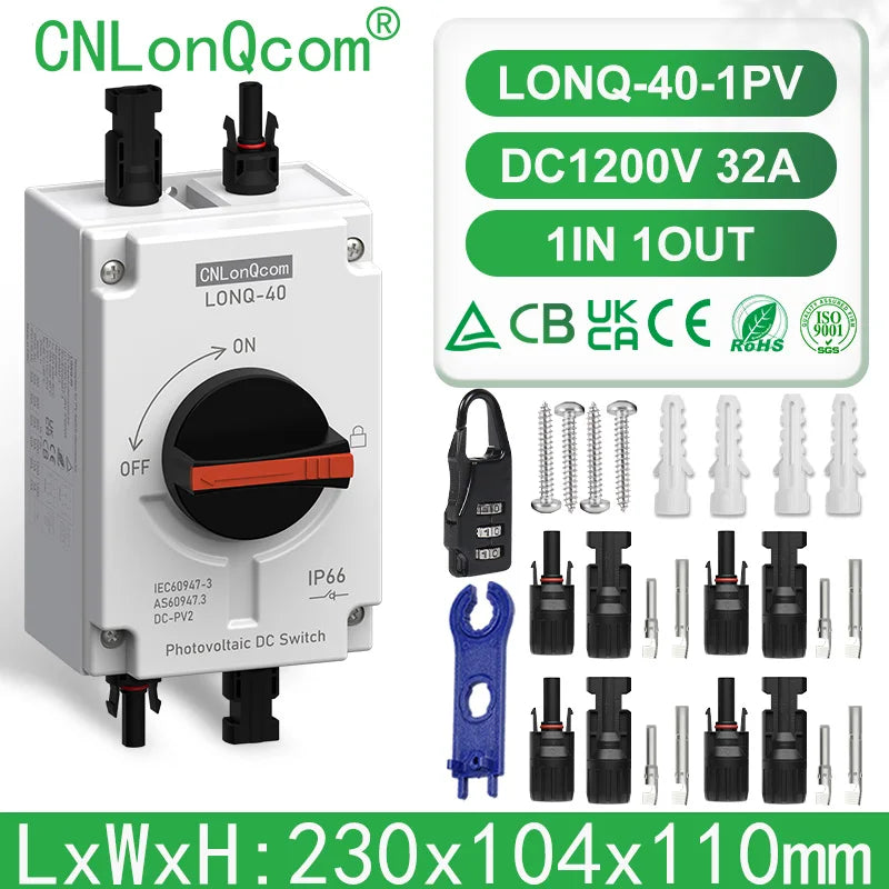 PV Solar Photovaltaic Disconnect Switch Isolator electrical supplys
