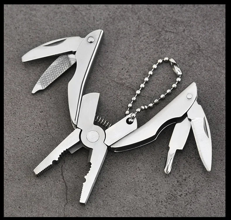 Pocket Multitool Pliers Knife Screwdriver Stainless Steel survival