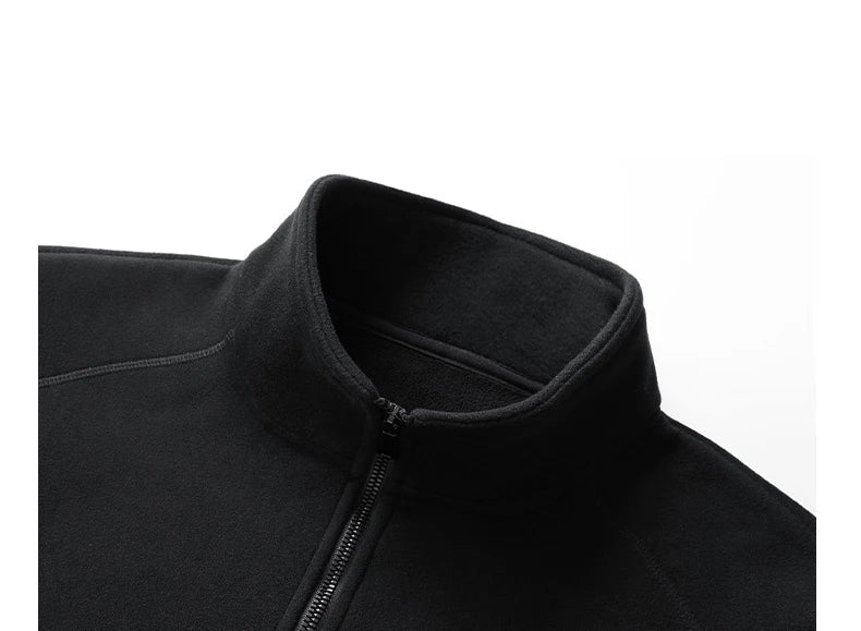 Polar Fleece Stand-up Collar Half-zipper L-9XL Large Size Outdoor Shirts & Tops
