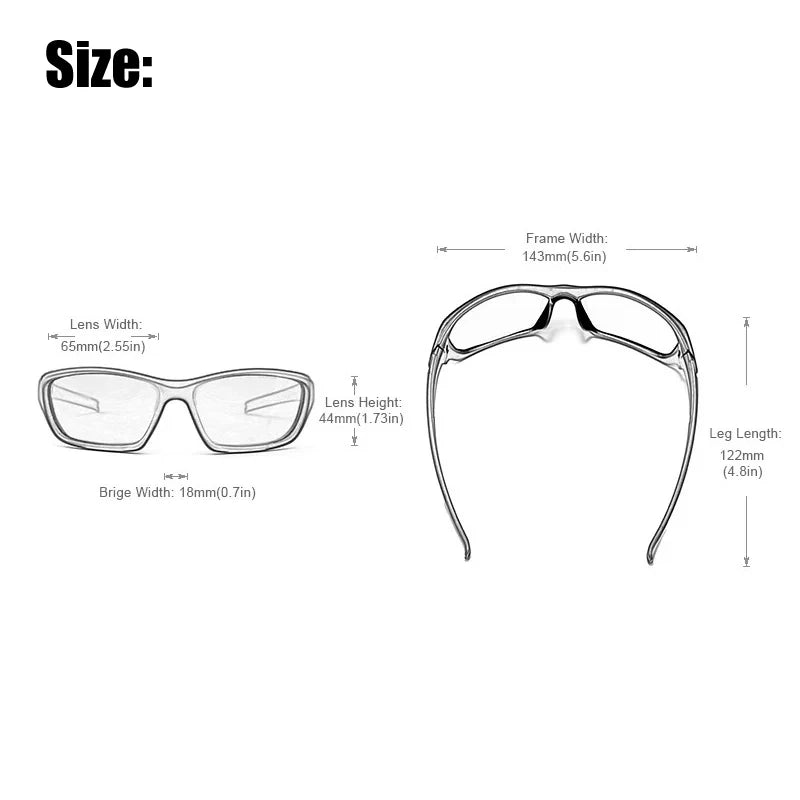 Polarized UV400 Sports Sunnys, Unbreakable Anti-Glare Optics