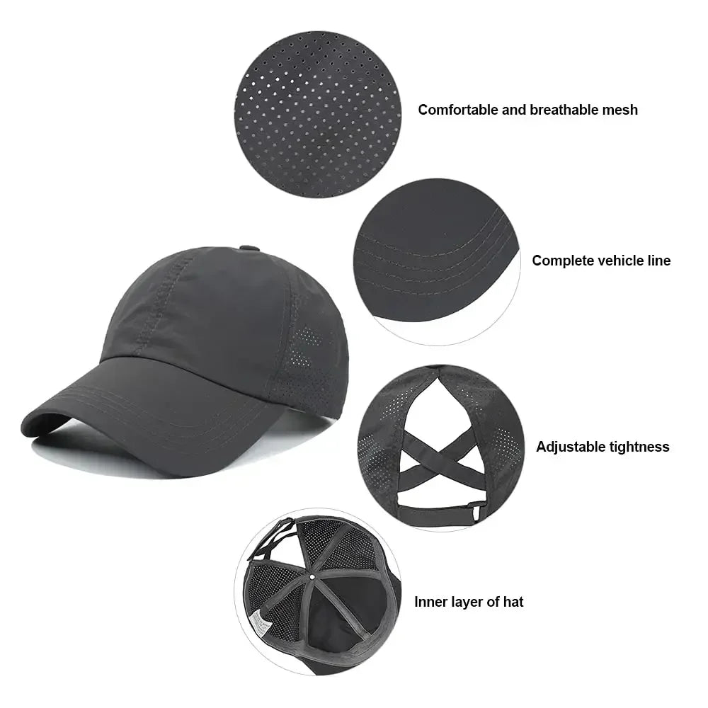 Quick Dry Ponytail Baseball Caps Hats
