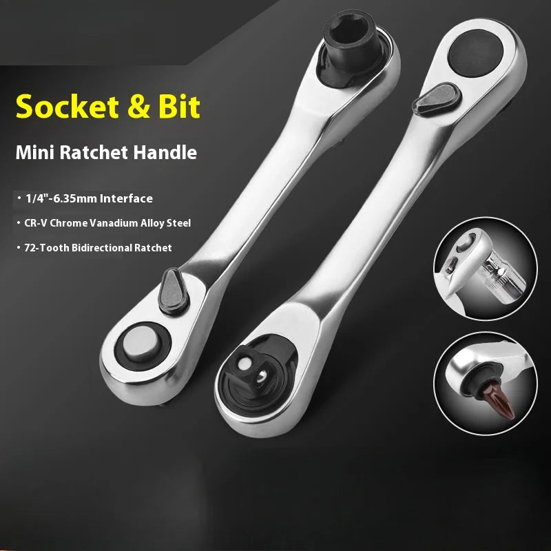 Quick Release Hex Head & Socket 1/4 inch Double Ended Ratchet tools