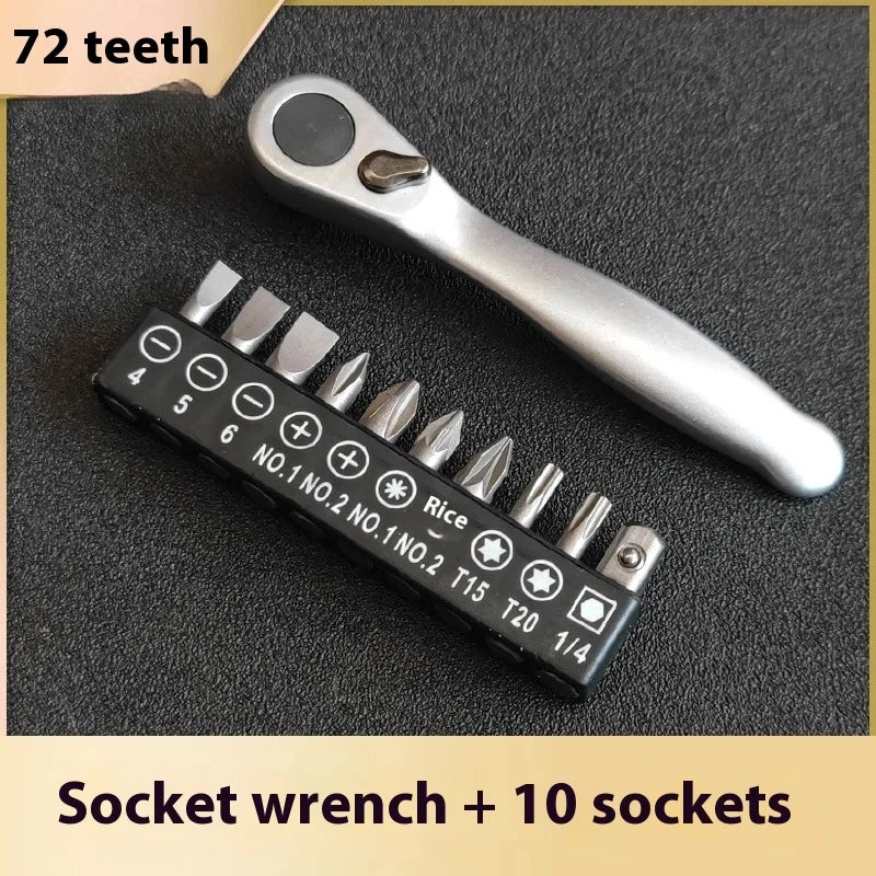 Quick Release Hex Head & Socket 1/4 inch Double Ended Ratchet tools