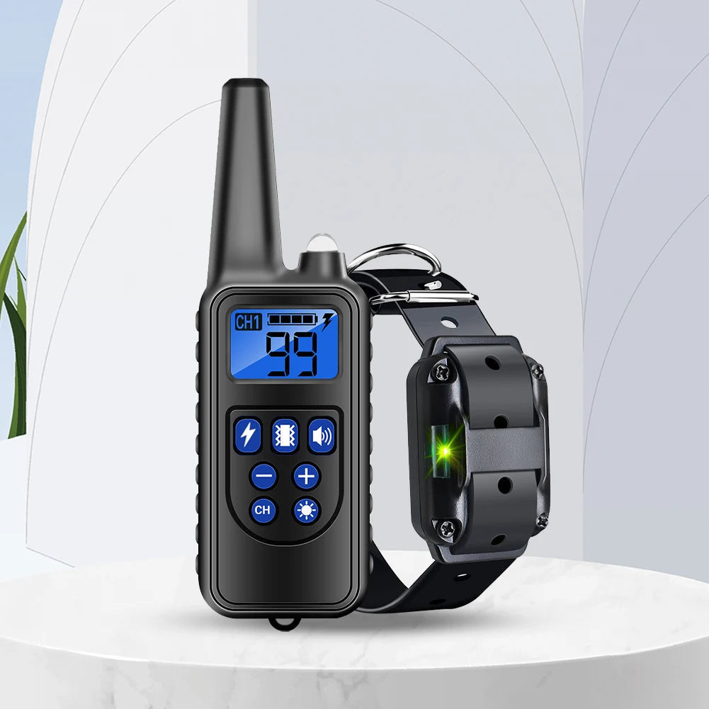 Rechargeable Dog Training & Anti-Bark Collar 800m Dog Stuff