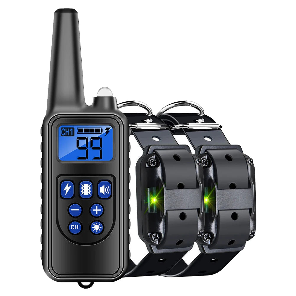 Rechargeable Dog Training & Anti-Bark Collar 800m Dog Stuff