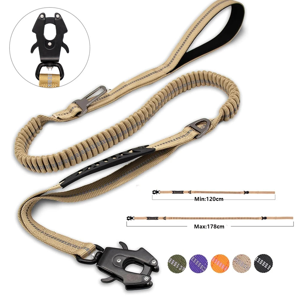 Reflective Shock Absorbing Dog Leash Seatbelt Buckle Dog Stuff