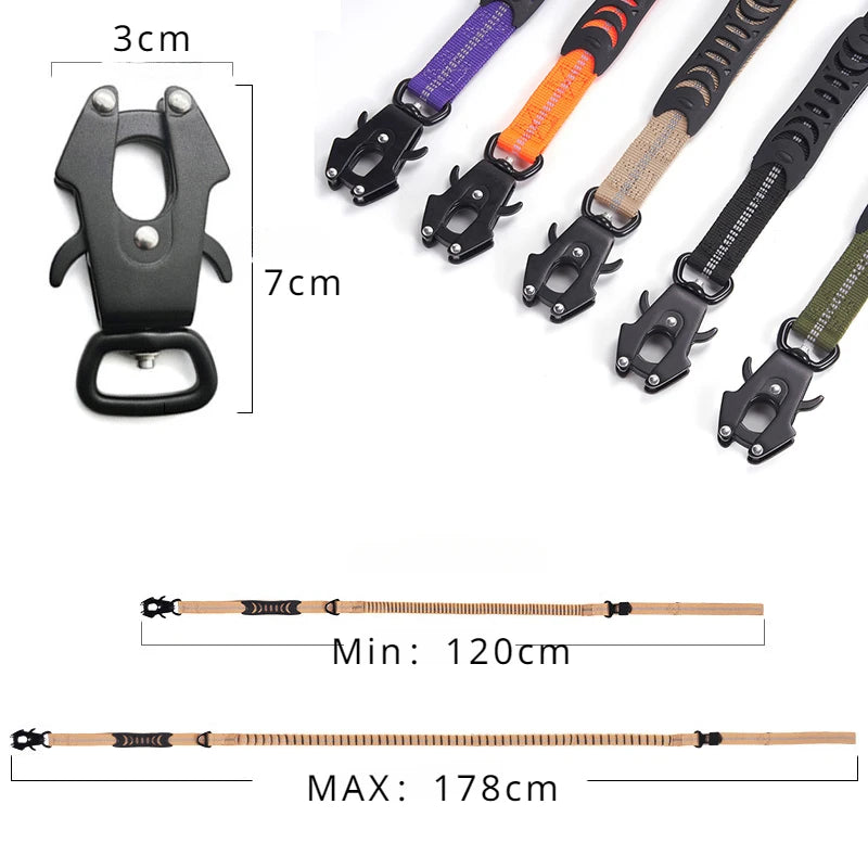 Reflective Shock Absorbing Dog Leash Seatbelt Buckle Dog Stuff
