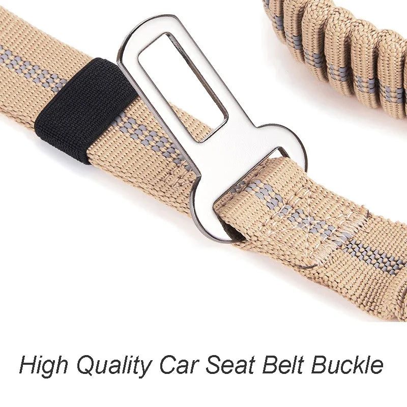 Reflective Shock Absorbing Dog Leash Seatbelt Buckle Dog Stuff
