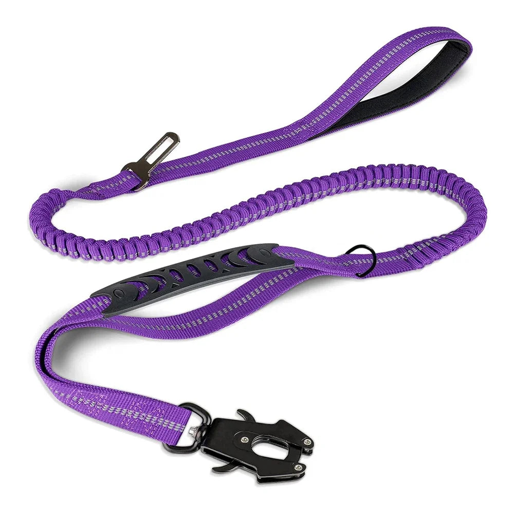 Reflective Shock Absorbing Dog Leash Seatbelt Buckle Dog Stuff