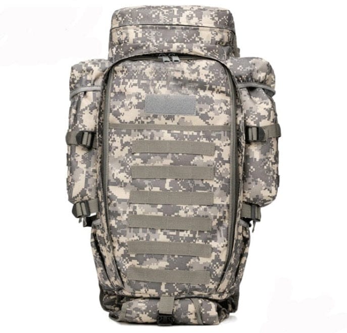 Rugged 70L Over Night Rifle Shovel Tool Camping Backpack Rifle Accesories