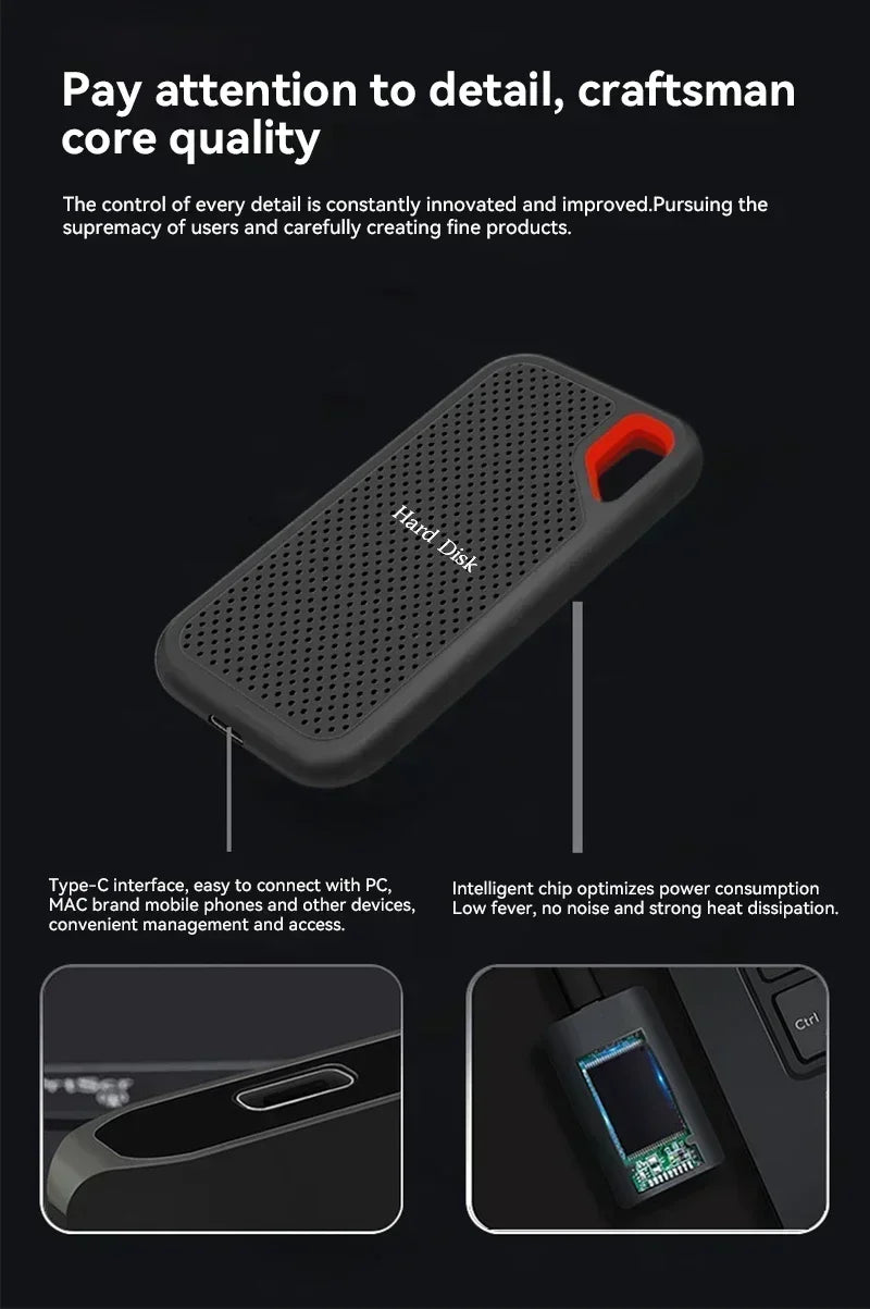 Rugged External SSD Hard Drive (1TB - 256TB) Smart Technology