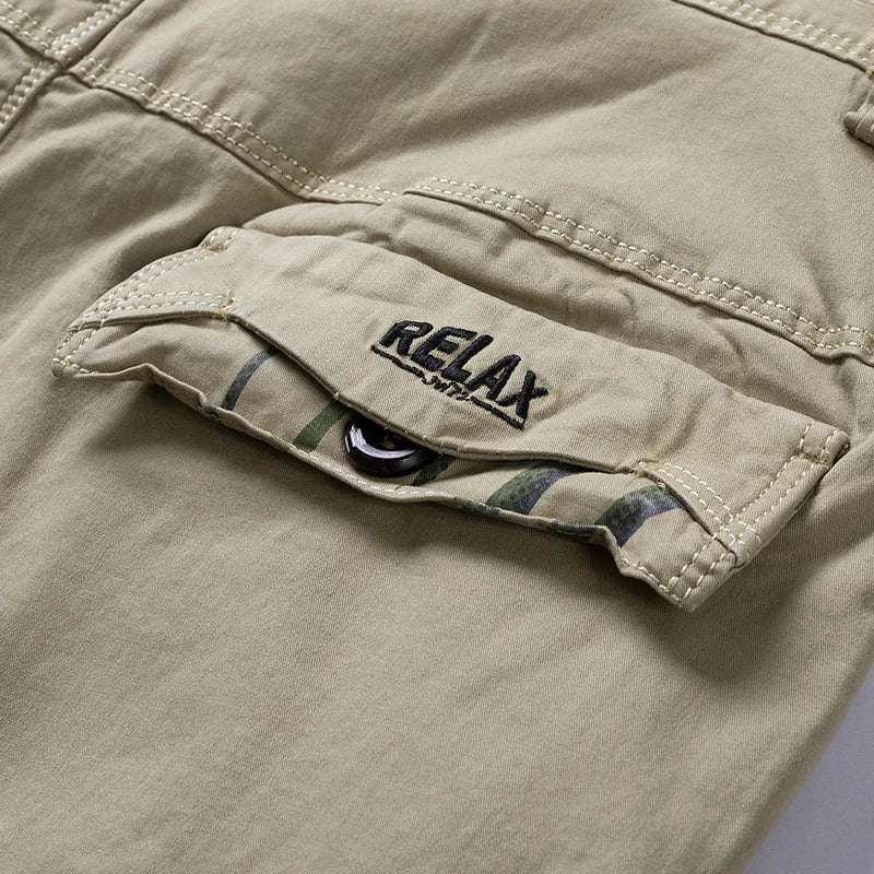 Rugged Men's Cotton Dress Casual Cargo Shorts Cargo Pants