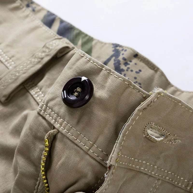 Rugged Men's Cotton Dress Casual Cargo Shorts Cargo Pants