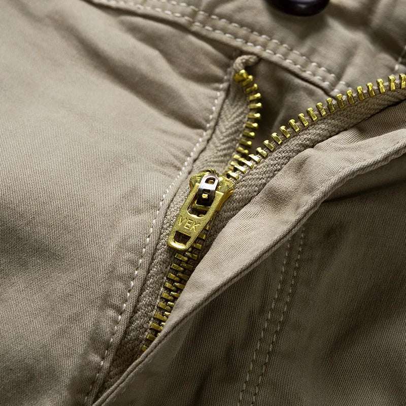 Rugged Men's Cotton Dress Casual Cargo Shorts Cargo Pants