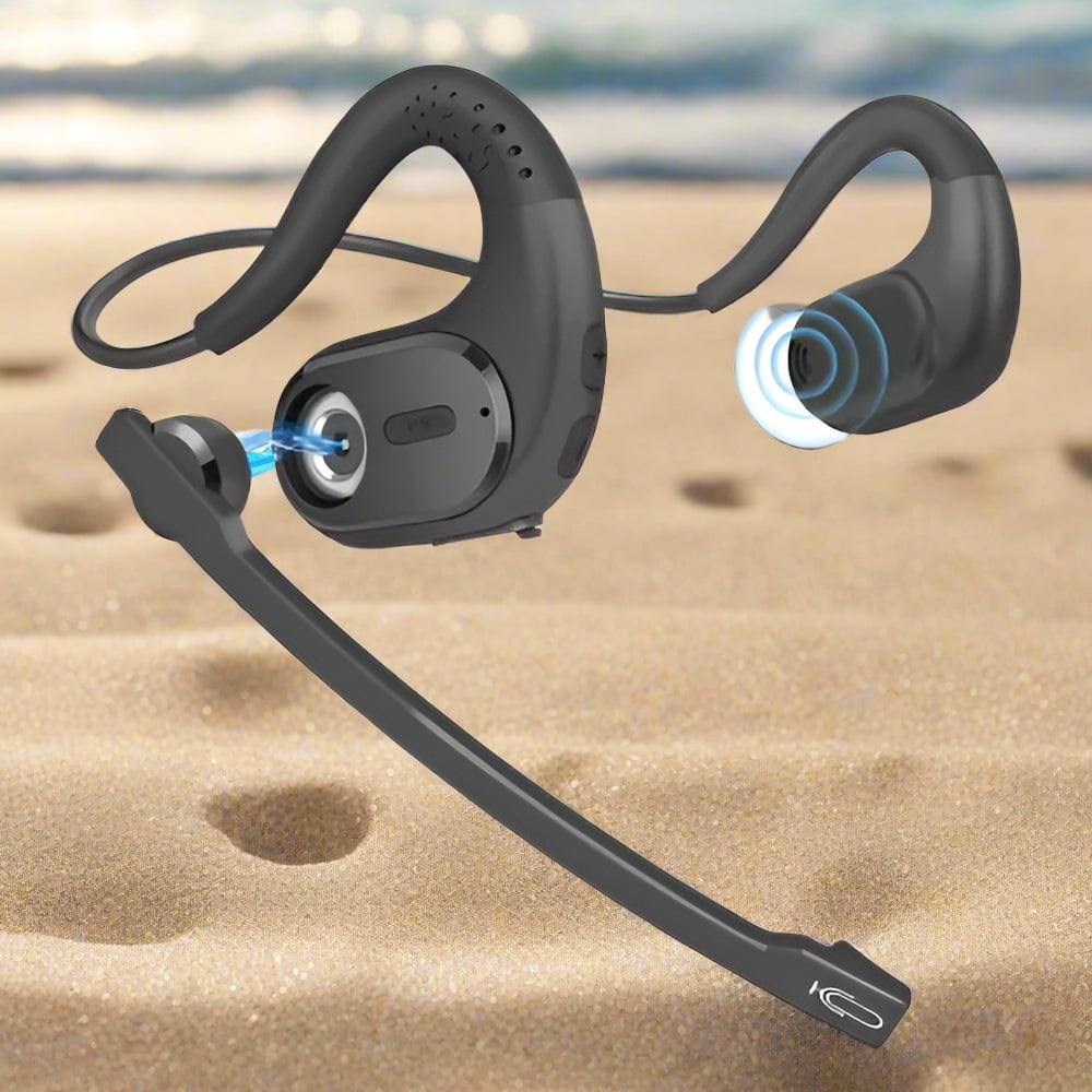 Rugged Open-Ear Bluetooth 5.3 Headset phone stuff