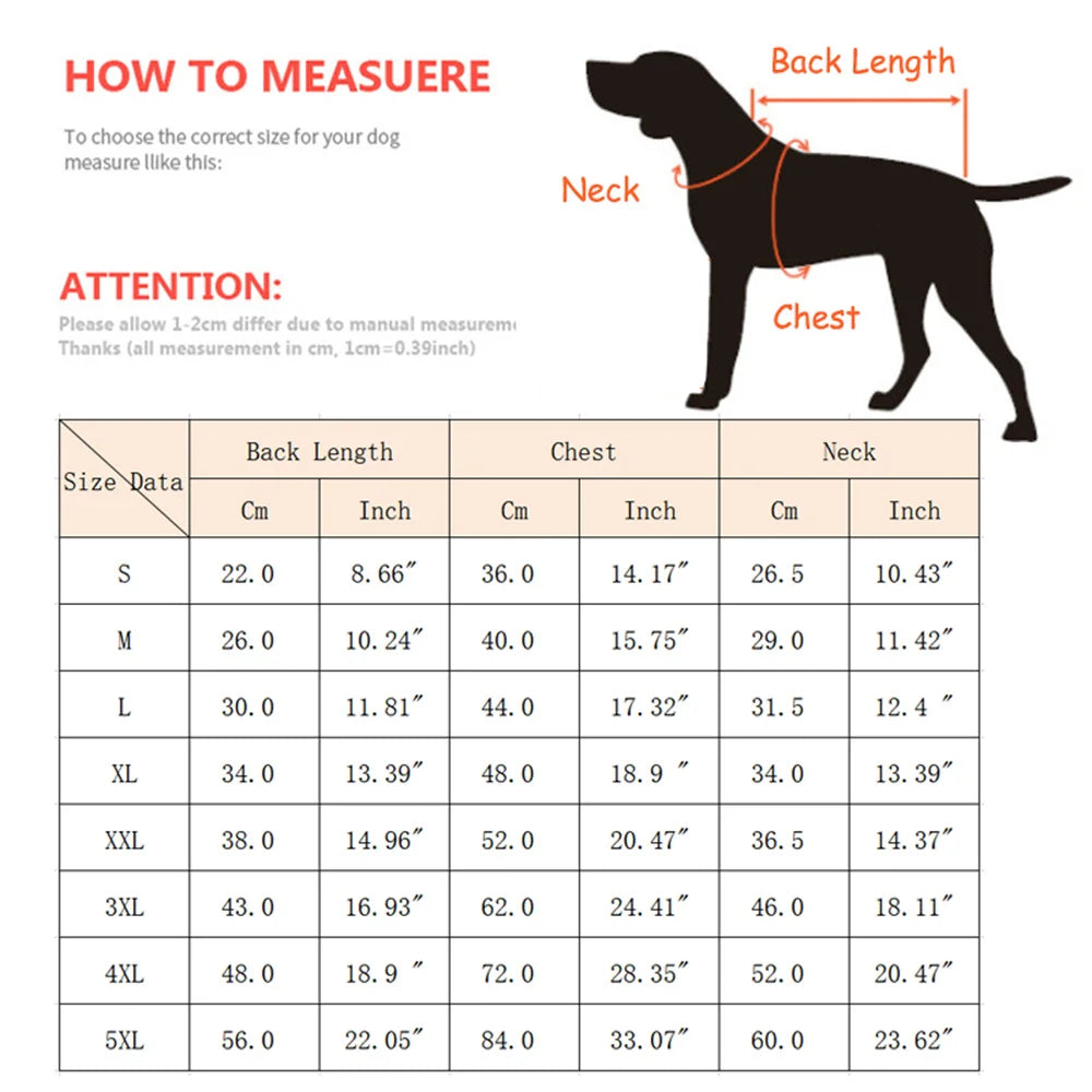 S-5XL Warm Winter Dog Coat Jacket With Harness Dog Stuff