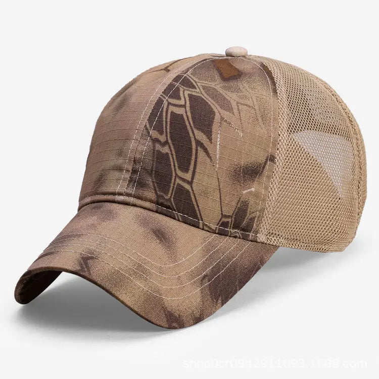 Outdoors light & thin Camo vented Caps tactical caps BushLine khaki head 55-60cm