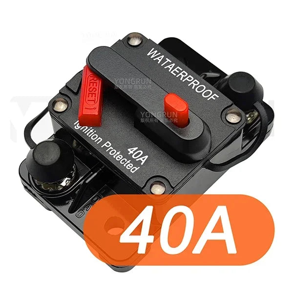 Circuit Breaker Fuse 20A to 300A Manual Reset Waterproof 12V 48V
