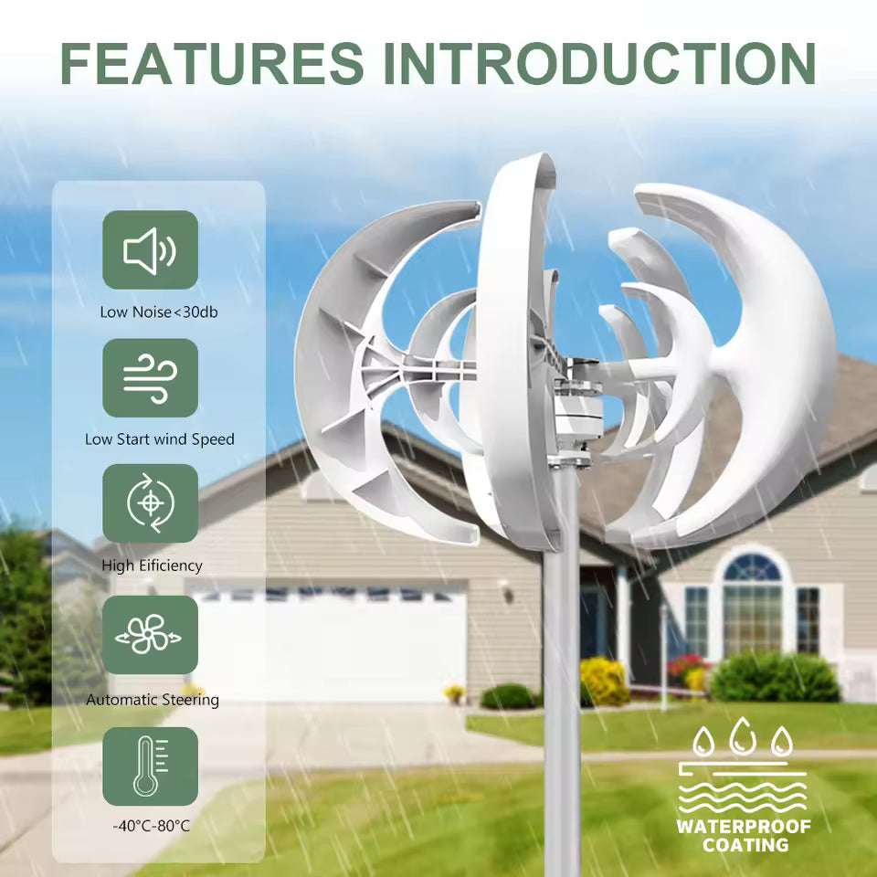 SR Series 1kW, 2kW & 3kW Vetical Wind Turbine Wind Power Vertical