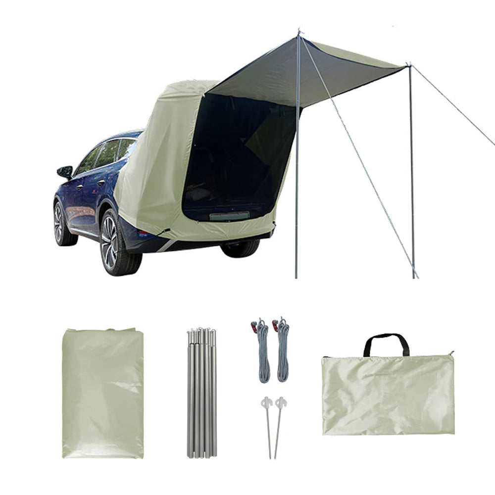 SUV 4x4 Canopy Rear Extension Tent Sun Rain-Proof Car Rear Tent Camping Equipment