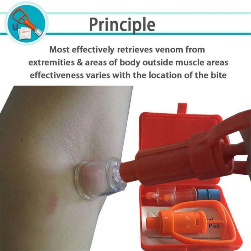 Snake Bite - Bee Sting - Venom Extractor Suction Kit Health