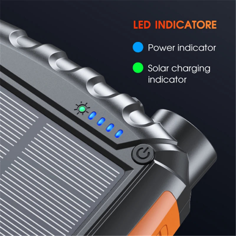 Solar Power Bank 42800mAh Waterproof Portable Charger Powerbank solar power