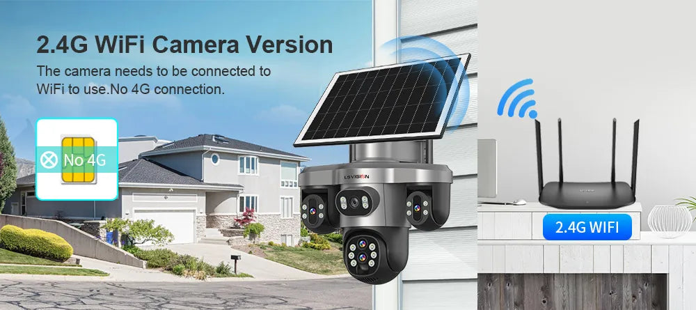 Solar Security Camera WI-FI Auto Tracking Security & Safety
