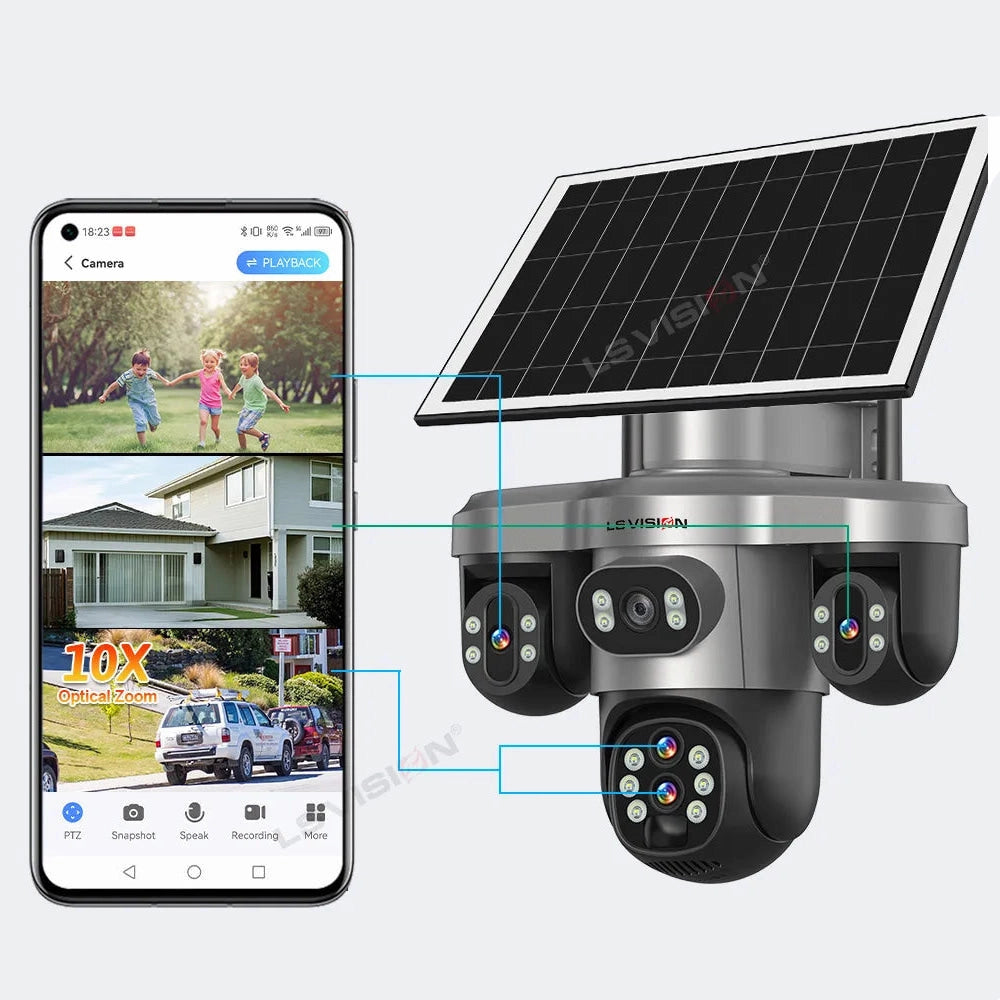 Solar Security Camera WI-FI Auto Tracking Security & Safety