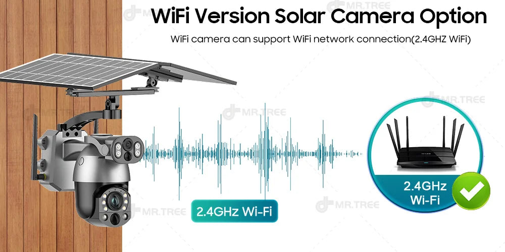 Solar Security Camera WIFI Human Tracking 50X Optical Zoom security systems