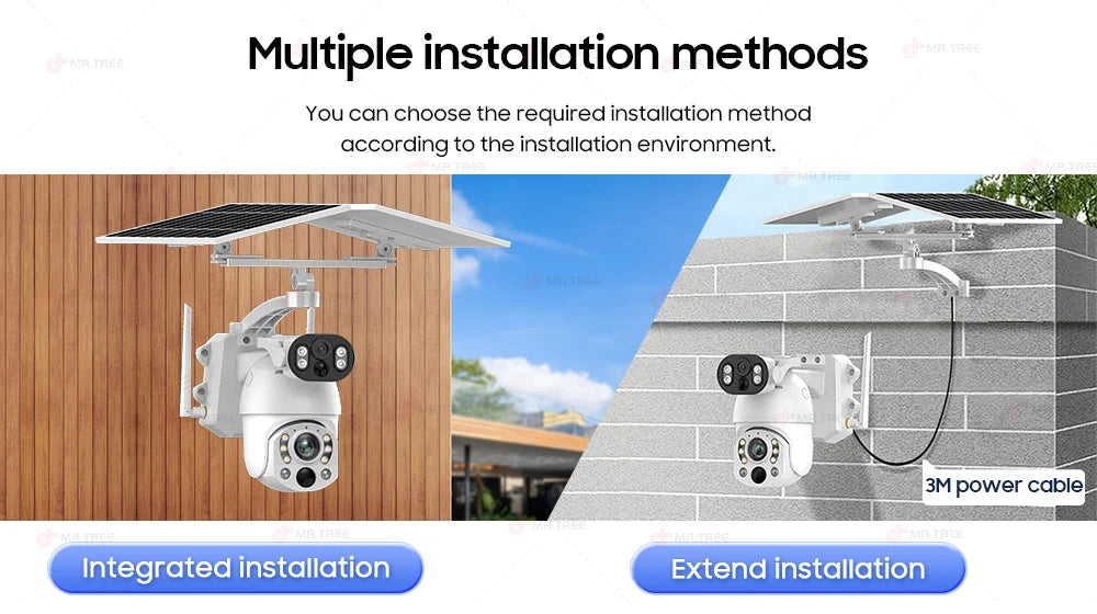 Solar Security Camera WIFI Human Tracking 50X Optical Zoom security systems