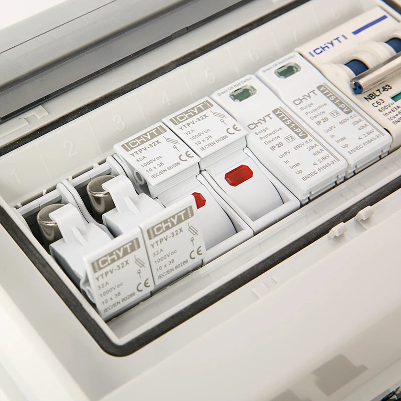 Solar photovoltaic PV Combiner Box With Lightning Protection 2 in 1 out electrical supplys