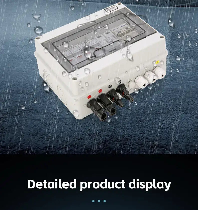 Solar photovoltaic PV Combiner Box With Lightning Protection 2 in 1 out electrical supplys