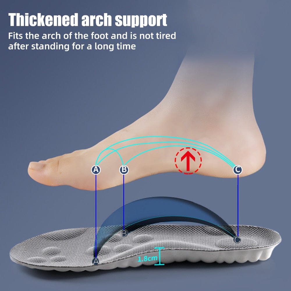 Sport Insoles Shock Absorption Arch Support Health