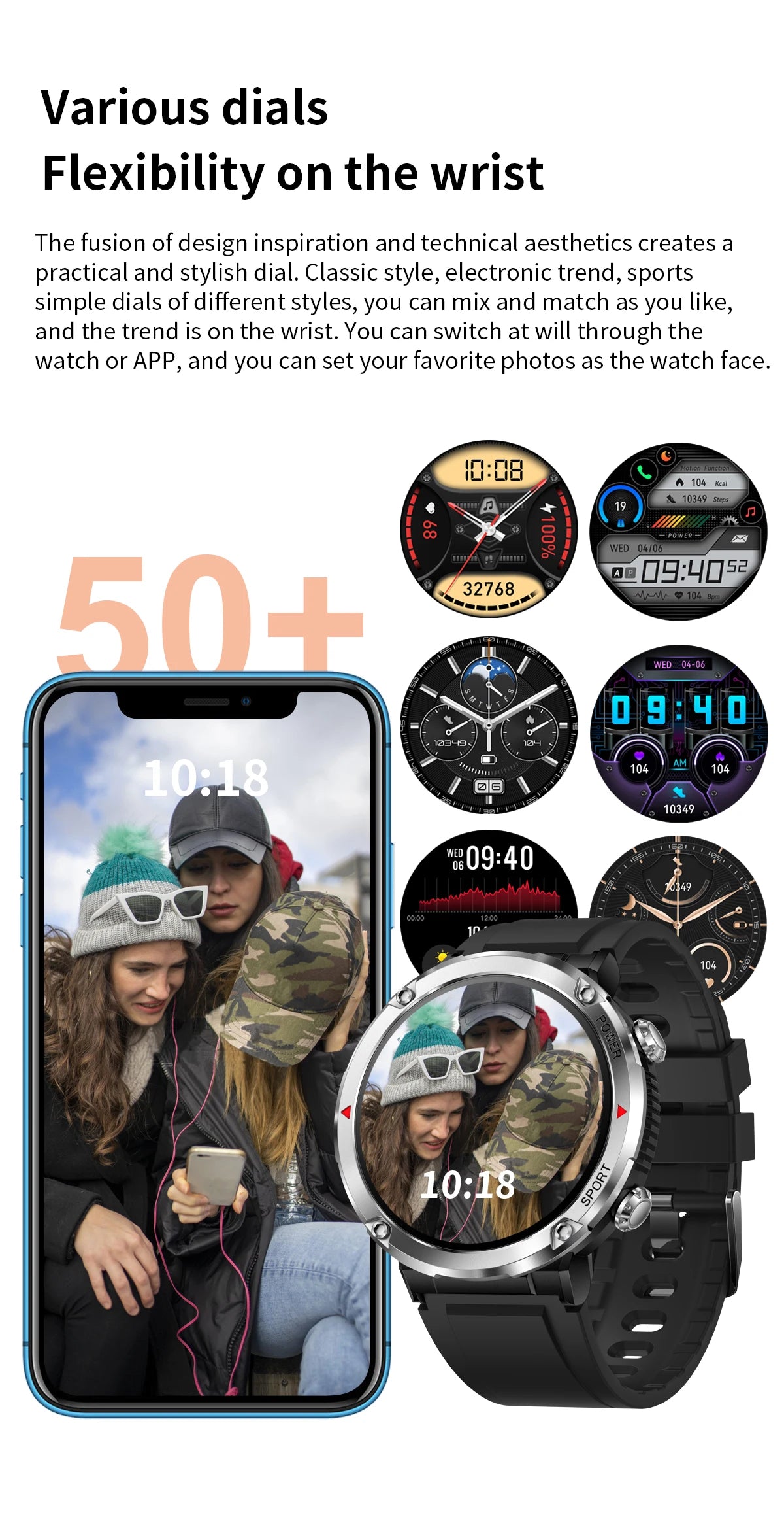 T30 Smart Watch AMOLED Display Outdoor Bluetooth Watchs