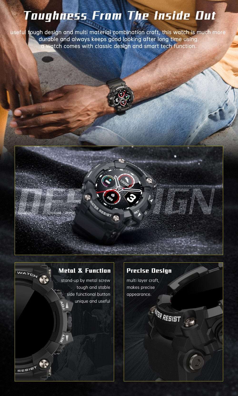 T6 Smart Watch Waterproof iOS Android Watchs